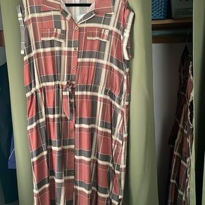 Lularoe Chambray plaid Stacie NWT